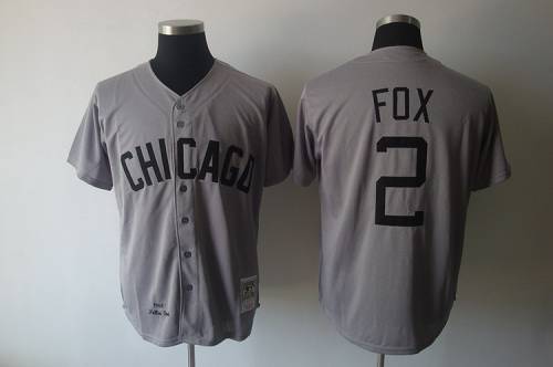 Mitchell and Ness 1960 Chicago White Sox #2 Nellie Fox Grey Throwback Stitched MLB Jerseys - Click Image to Close